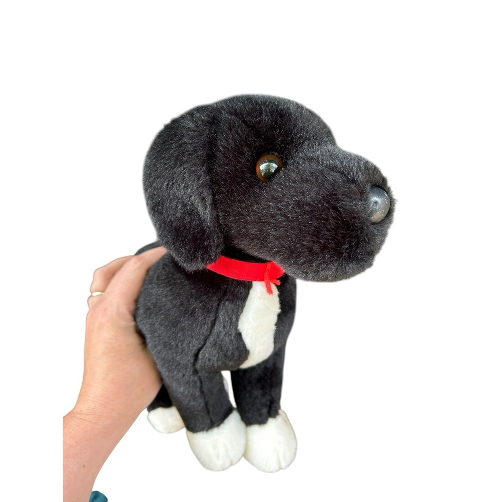 Douglas Cuddle Toys TWISTER Dog Plush Black Lab Pitbull Mix 16" Good Condition